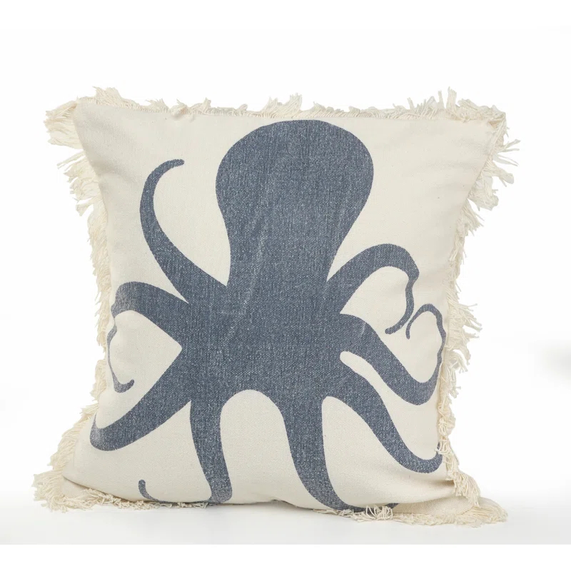 Rajani Home Kellie Fringed Reversible Throw Pillow