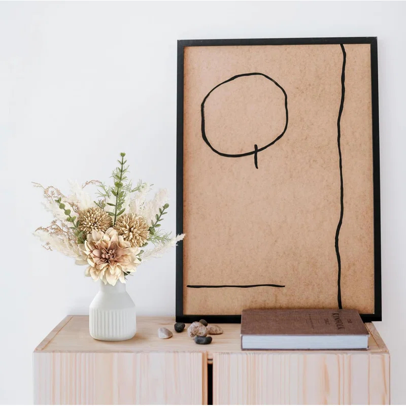 Astoria Grand Small Artificial Flowers In Ceramic Vase 13.5" Centerpieces Coffee Table Decor,