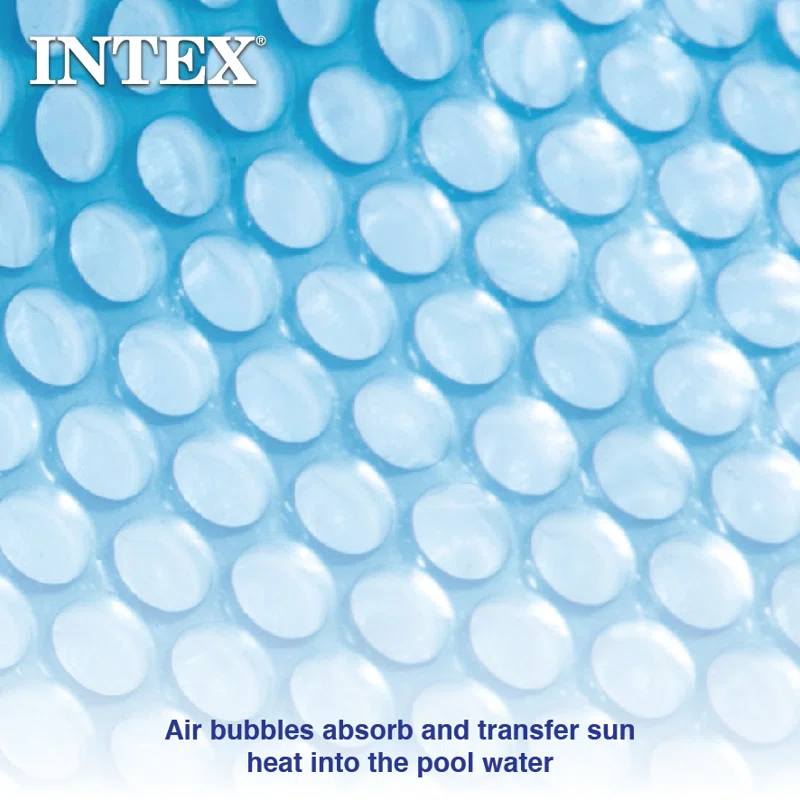 Intex Intex 29024E 16 Foot Above Ground Swimming Pool Solar Cover With Carry Bag, Blue