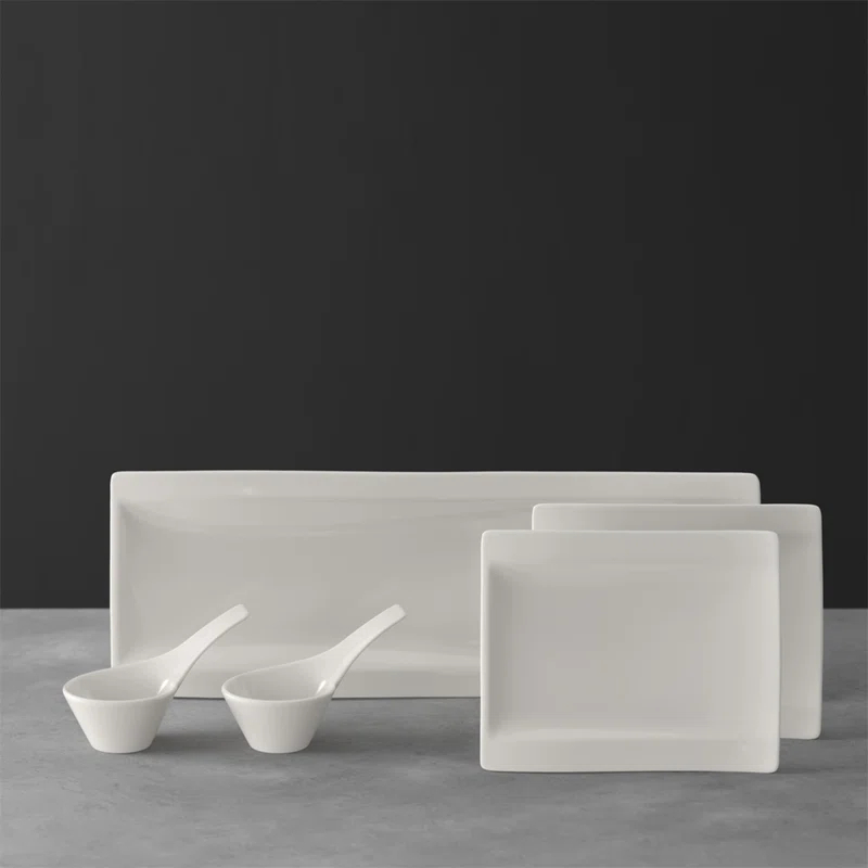Villeroy & Boch Villeroy & Boch New Wave 5 Piece Antipasti Divided Serving Dish Set