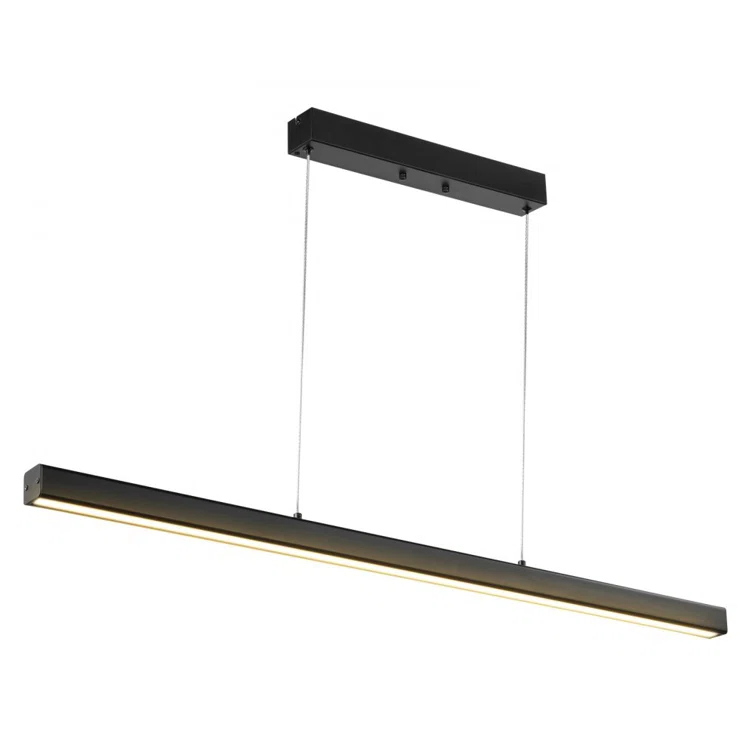 Wrought Studio™ Dimmable Linear Pendant Light 20W 47in LED Linear Light Fixture Chandelier