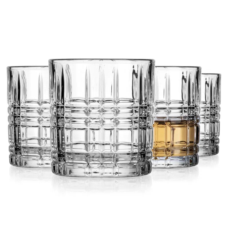 Godinger Silver Art Co Frontier Double Old Fashion 11 oz (Set of 4)