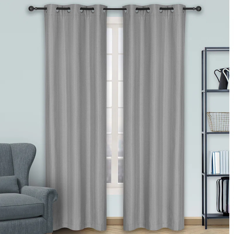 Safdie & Co. Inc. Polyester Room Darkening Curtain Pair (Set of 2)