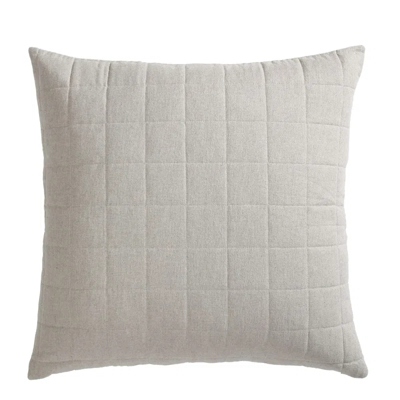 Calvin Klein Calvin Klein Melange Flannel Cotton Solid 2 Piece Euro Sham Set