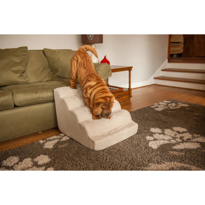 Snoozer Orthopedic Microsuede Scalloped Pet Stair Ramp
