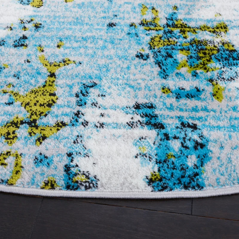 Trent Austin Design® Hollman Abstract Teal/Green/White Area Rug