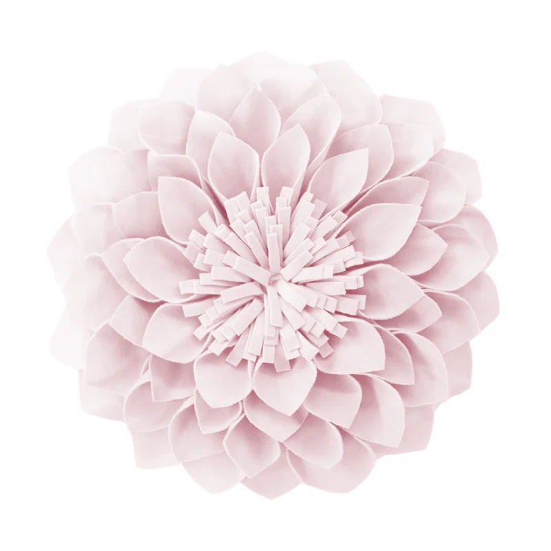JWH 3D Floral Accent Pillow Handmade Flower Throw Pillow Decorative Cushion Cover & Insert