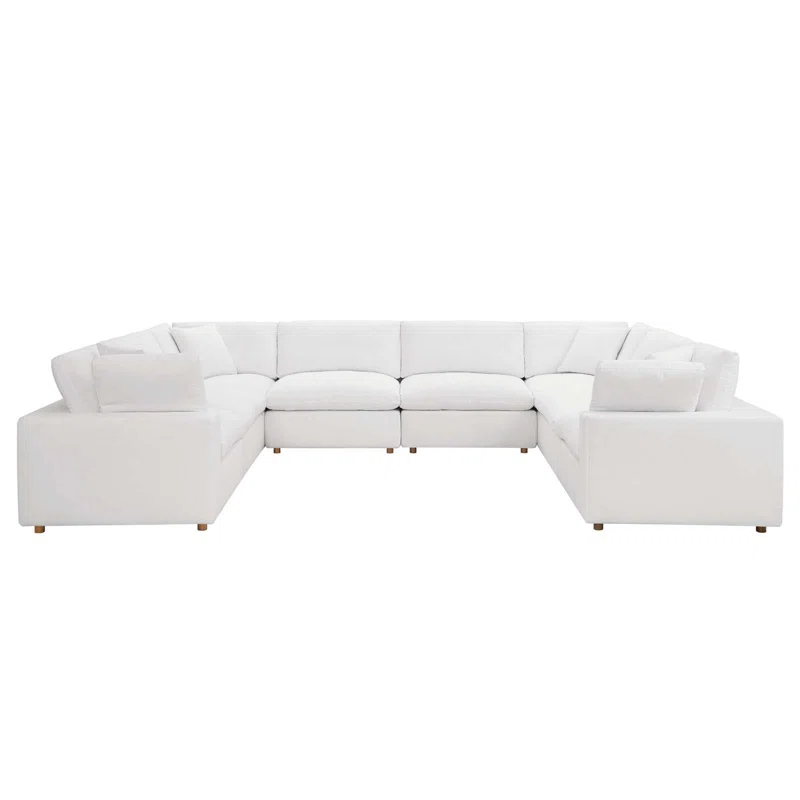 Modway Modway Commix Down-Filled Overstuffed Upholstered Sectional Sofa Set, 8 Piece U Shape