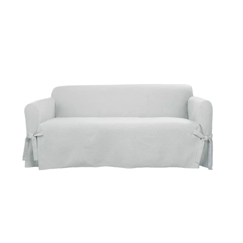 Sure Fit Polyester Box Cushion Loveseat Slipcover