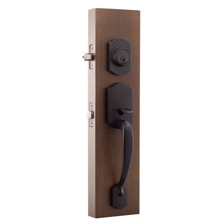 Copper Creek Copper Creek Handleset with Single Cylinder Deadbolt and Door Knob and Heritage Rosette