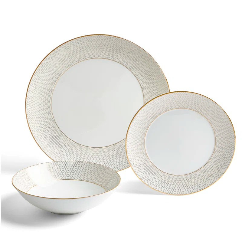 Wedgwood Gio Gold Dinnerware Set, 12 Pieces | Wayfair