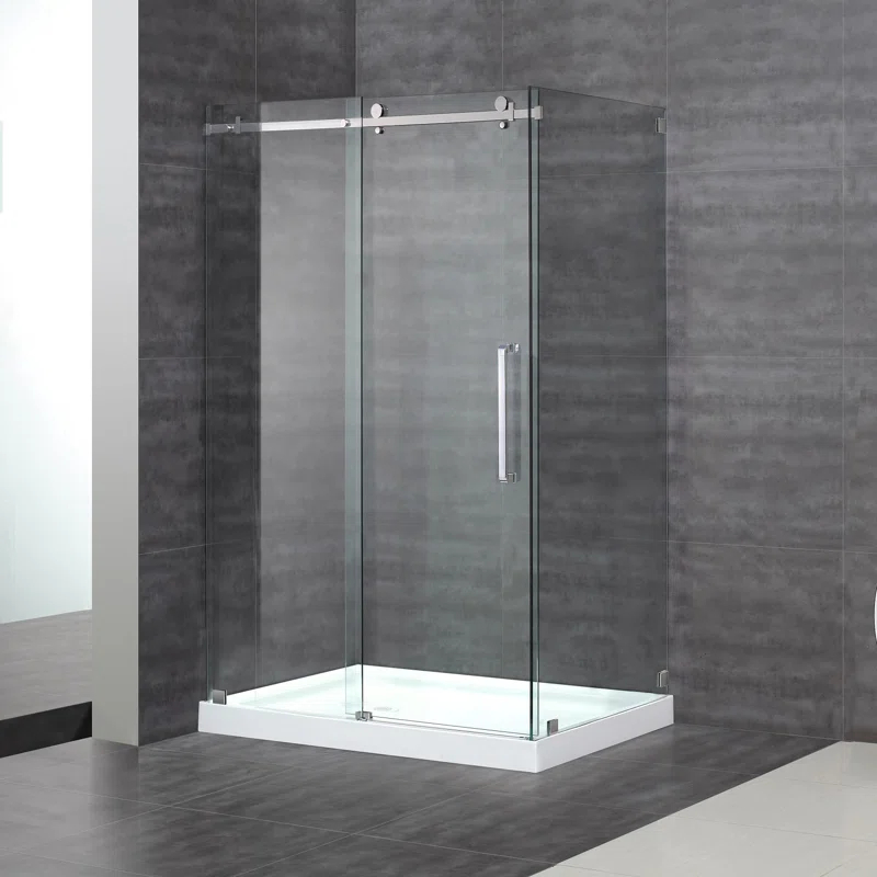 Moselle 44" x 77.5" Rectangular Sliding Shower Enclosure with Base