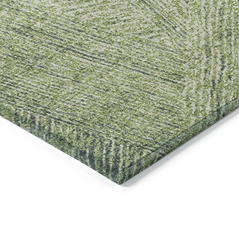 Machine Washable Indoor/Outdoor Chayden ACN991 Aloe Rug
