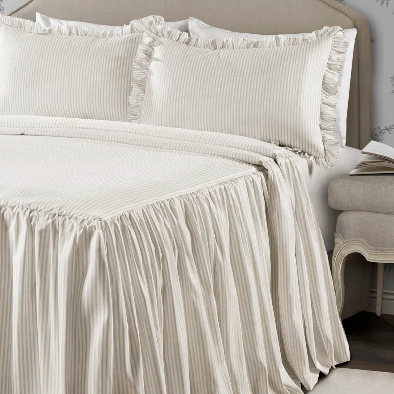 Lush Decor Reyna Microfiber Reversible 3 Piece Bedspread Set