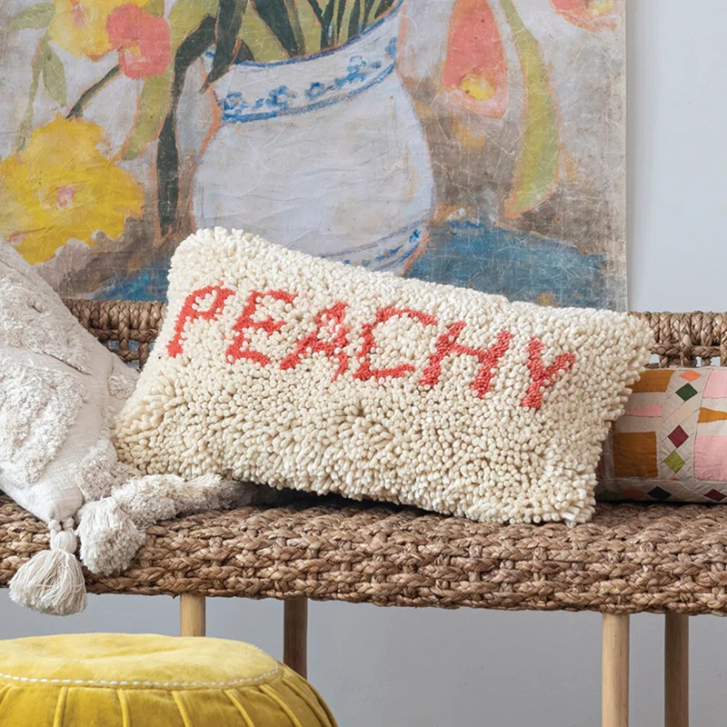 Creative Co-Op Embroidered Cotton Blend Pillow Cover