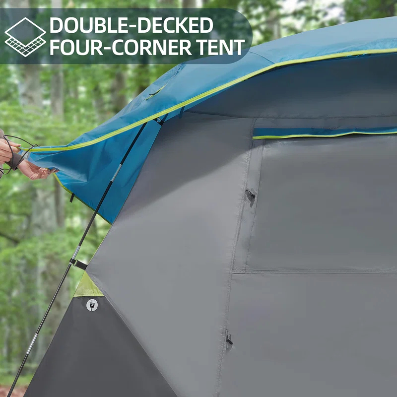 NATIONAL WINDOW Camping Tent 4/8 Person Waterproof Quick Set Up Folding Outdoor Backpacking Tent 4 Person Family Hiking