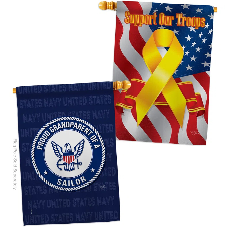 Breeze Decor Double Sided 40'' H x 28'' W Polyester House Flag