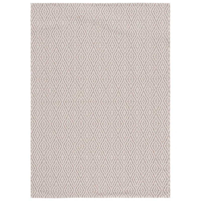 Martha Stewart Rugs Martha Stewart Cotton Geometric Rug in Taupe