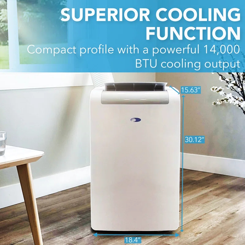 Whynter 14000 BTU Portable Air Conditioner for 500 sq. ft. with SilverShield Filter