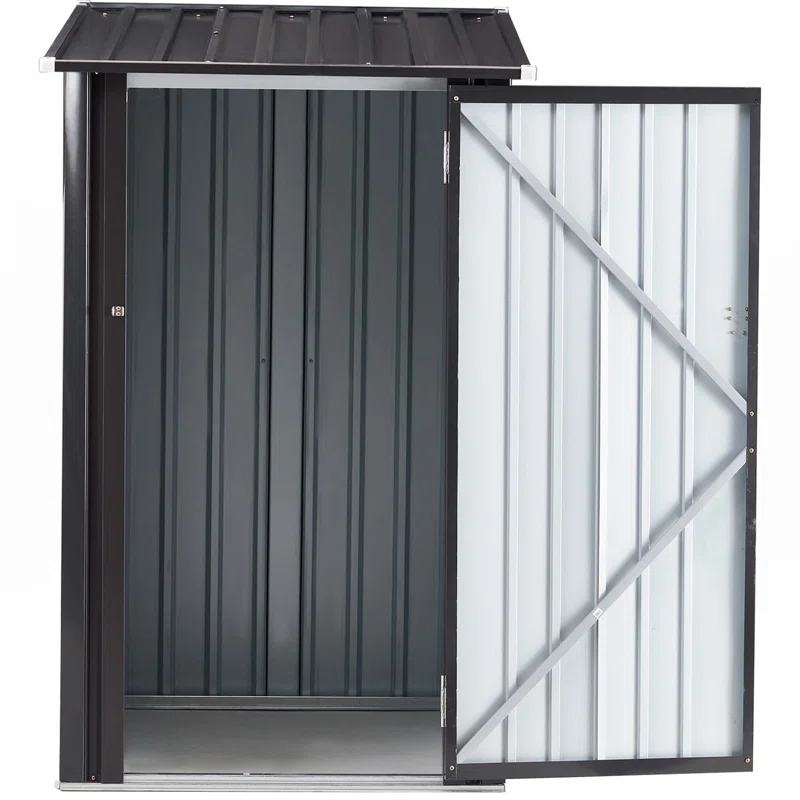 wtressa Outdoor Storage Shed, 3 X 3 FT Metal Steel Garden Shed With Single Lockable Door, Small Shed Outdoor Steel Utility Tool Shed For Backyard Patio Garden Lawn