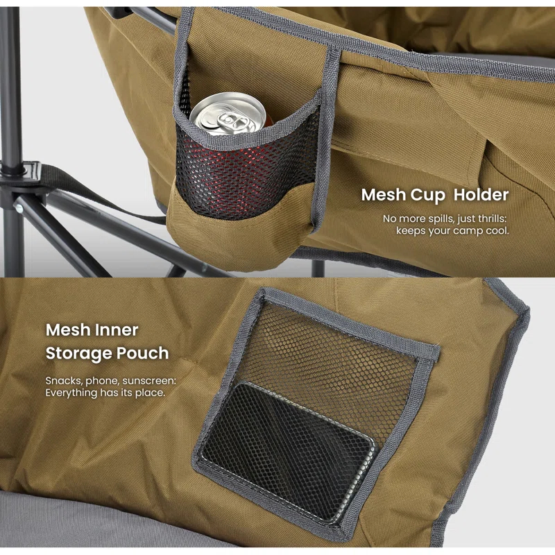 ARROWHEAD Outdoor Folding Camping Chair with Cushions
