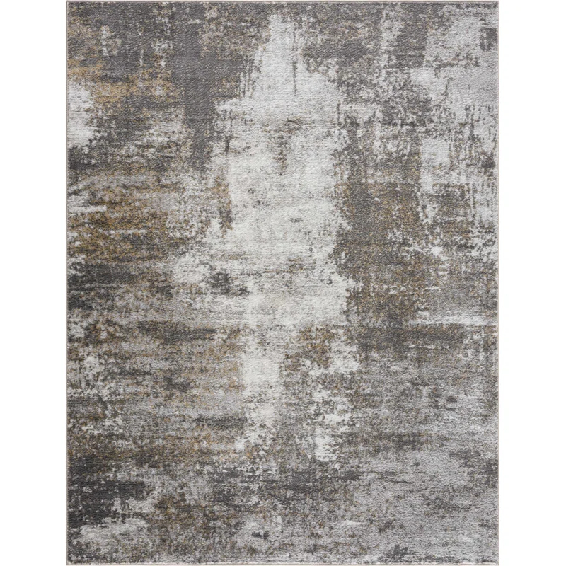 17 Stories Liveree Abstract Design Modern Gray/Beige Area Rug
