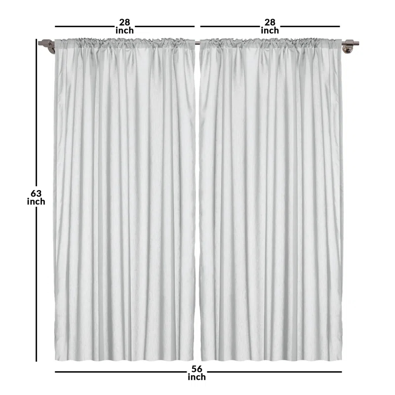 Polka Dot Semi-Sheer Rod Pocket Curtain Panels (Set of 2)