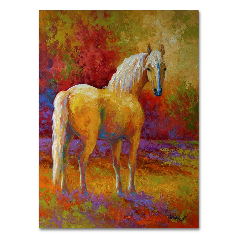 Trademark Fine Art Marion Rose " Palomino " by Marion Rose Painting Print