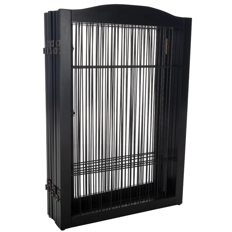 Petmaker PETMAKER Pet Gate - 6-Panel Indoor Folding Dog Fence for Stairs or Doorways - 132.5x31.5-Inch Freestanding Play Pen with Support Feet