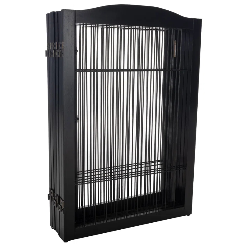 PETMAKER Pet Gate - 6-Panel Indoor Folding Dog Fence for Stairs or Doorways - 132.5x31.5-Inch Freestanding Play Pen with Support Feet
