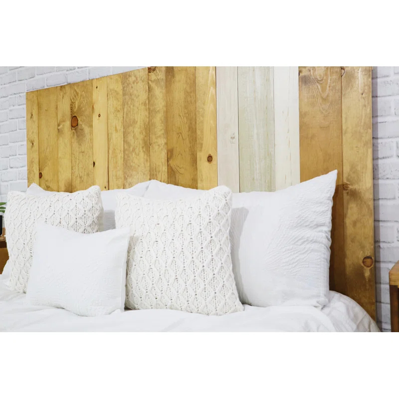 Loon Peak® Anaye Boho Euro Design Solid Wood Panel Headboard Floating Style - Wall Mount
