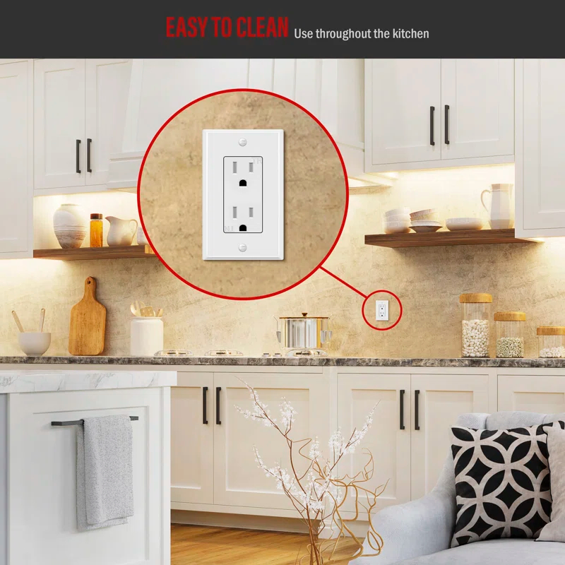 Enerlites No Subject 1 - Gang Rocker Standard Wall Plate (Set of 5)