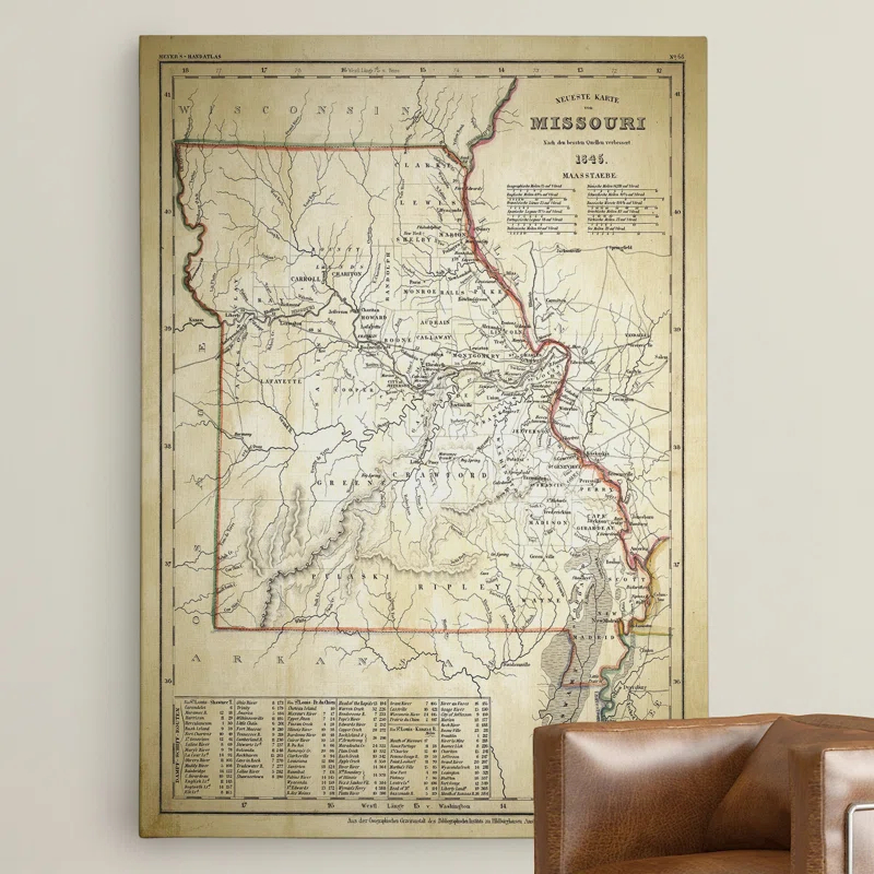 Wexford Home " Antique Map Missouri II "