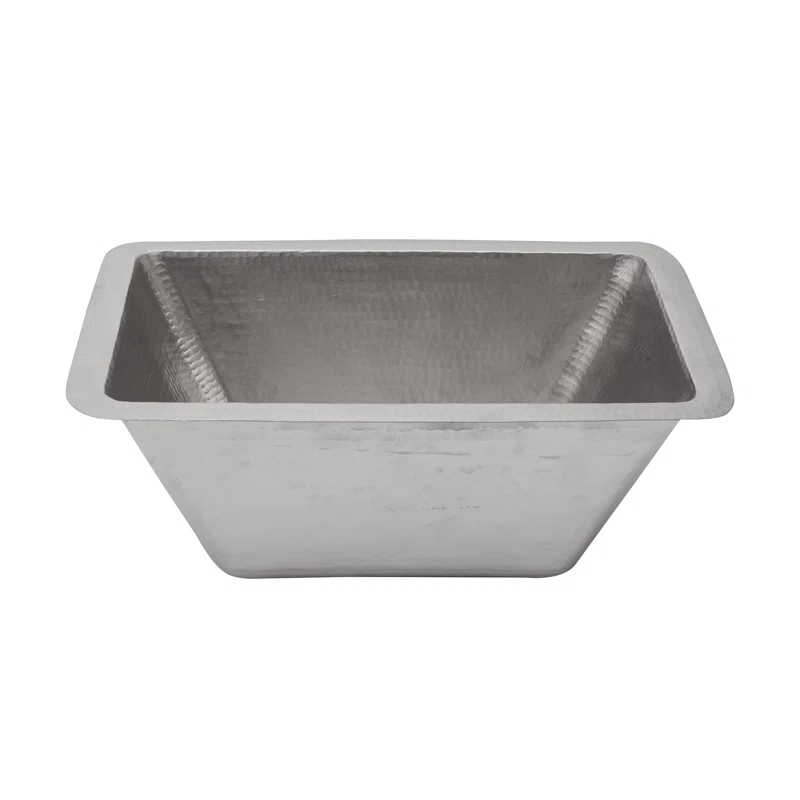 17" Rectangle Hammered Copper Bathroom Sink