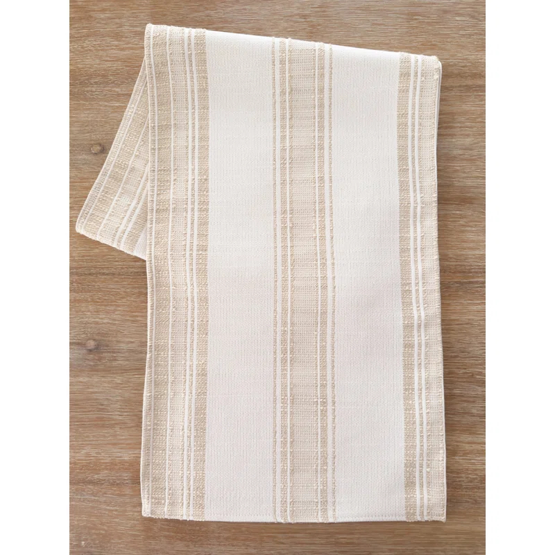 Beach Club Stripe Indigo Indoor Outdoor Table Runner