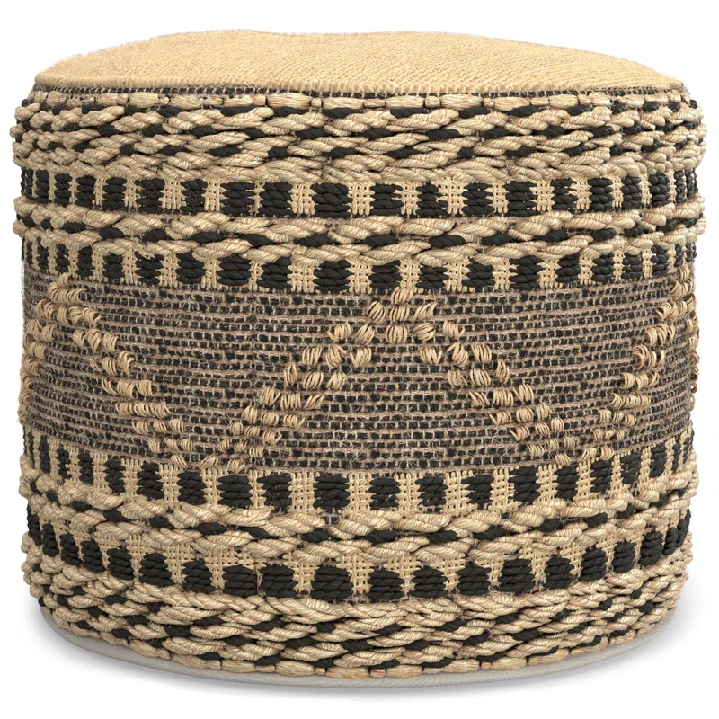 Simpli Home Stella Upholstered Pouf