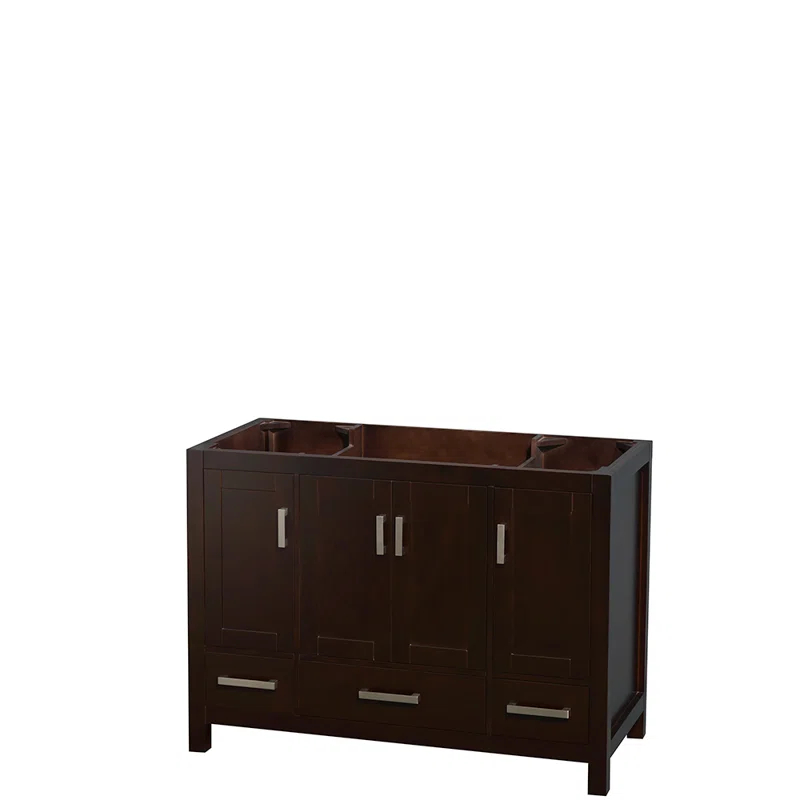 Wyndham Collection Sheffield 48" Freestanding Single Bathroom Vanity with Marble Top