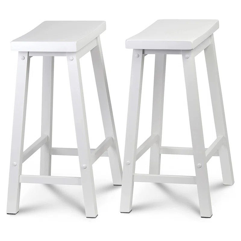 PJ Wood Solid Wood Accent Stool