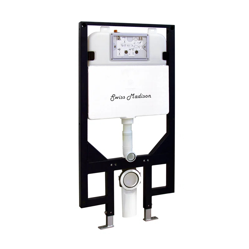 Swiss Madison SM-WT0901GW Ivy Wall-Hung Toilet Bundle 0.8/1.6 GPF Dual Flush With Flush Plate