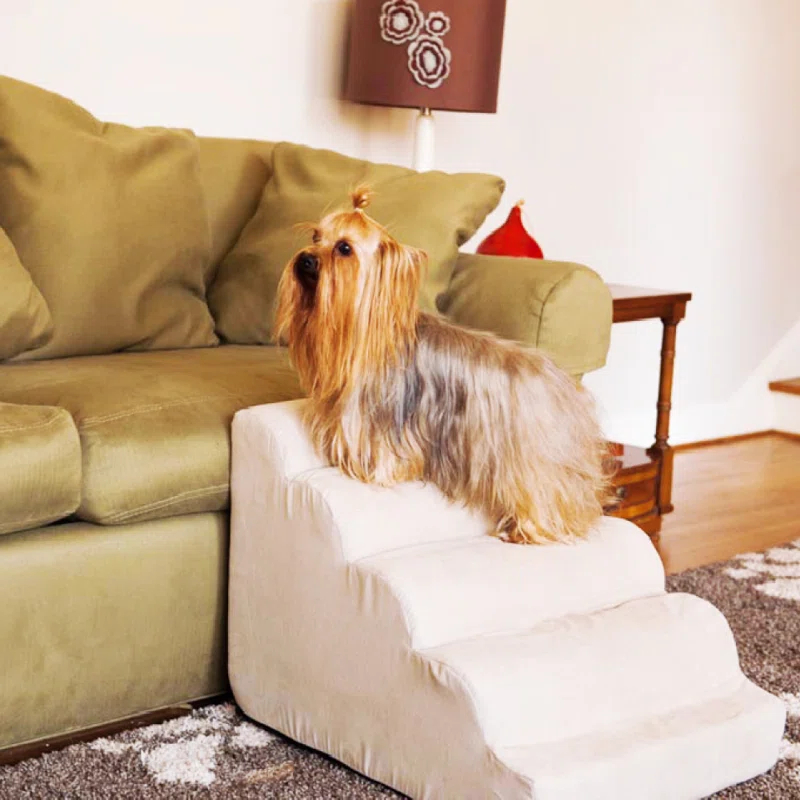 Snoozer Orthopedic Microsuede Scalloped Pet Stair Ramp