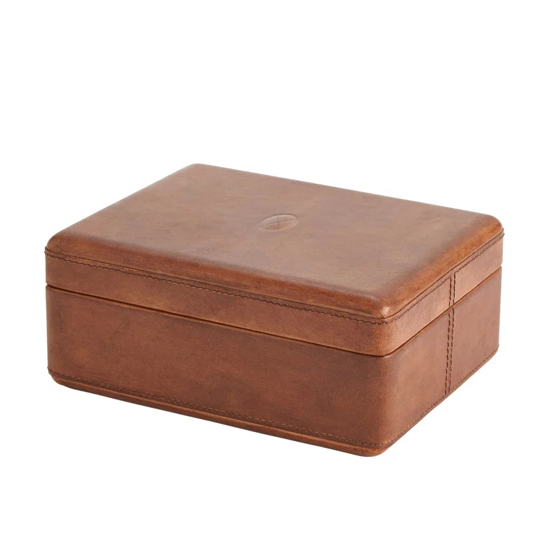 Global Views Signature Tobacco Covered Box-Lg
