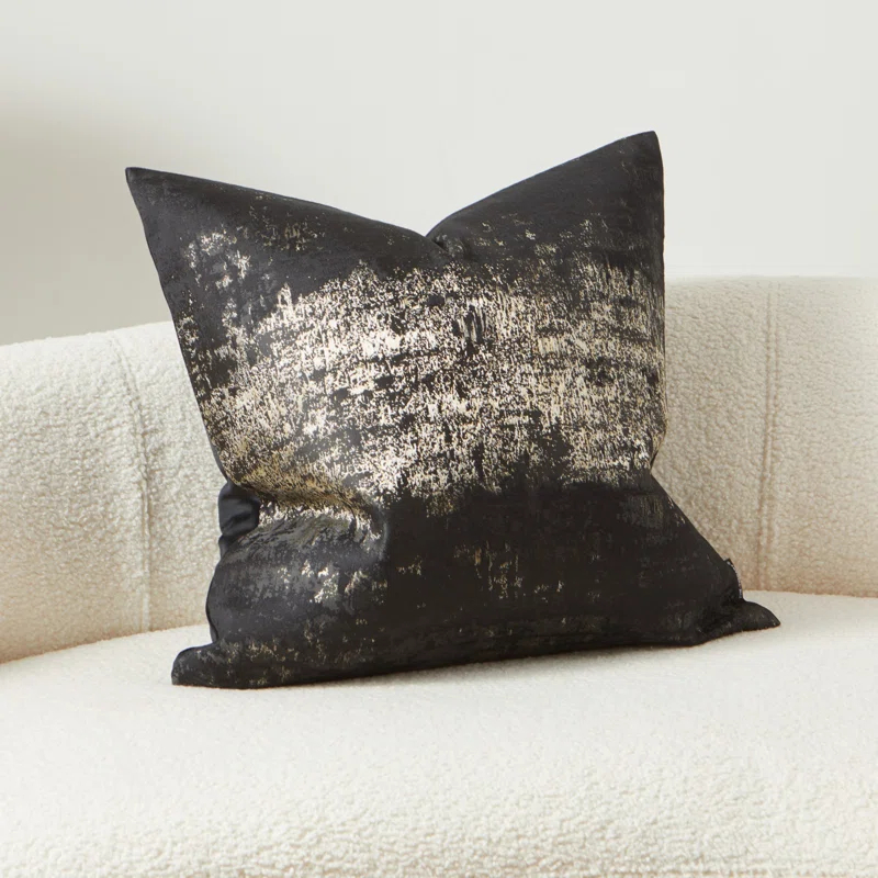 THE-TINOART Glam Jacquard & Velvet Throw Square Accent Pillow Cover 20"x20" 1Piece