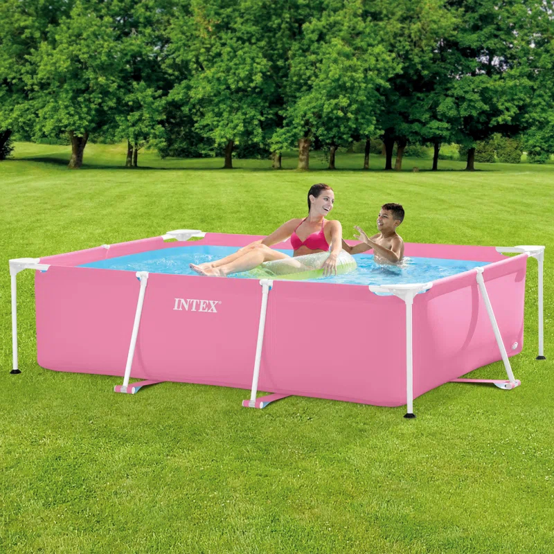 Intex Plastic Rectangle Frame Set Pool 23.62'' H x 59'' W x 86.62'' L