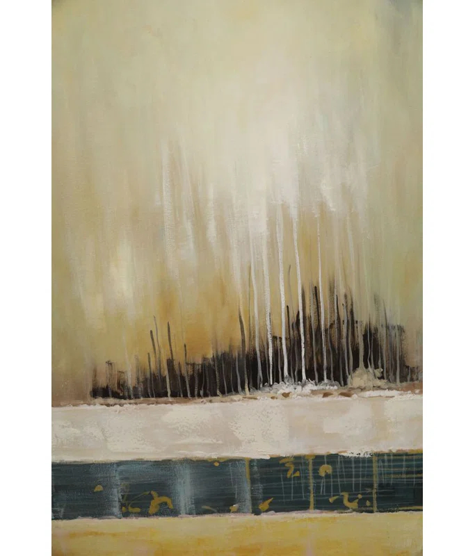 Aria Home Soleron Frameless Oil Painting Large Hand-Painted Canvas Wall Art 31"X47"