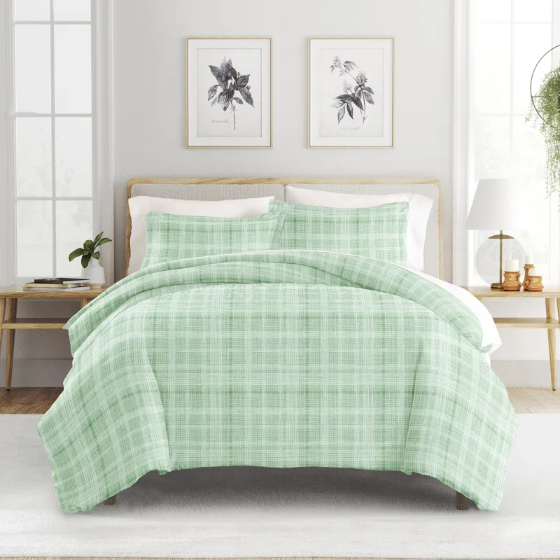 Becky Cameron Becky Cameron Plaid Duvet Cover Set