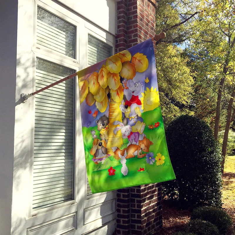 Caroline's Treasures Double Sided 40'' H x 28'' W Polyester Animal House Flag