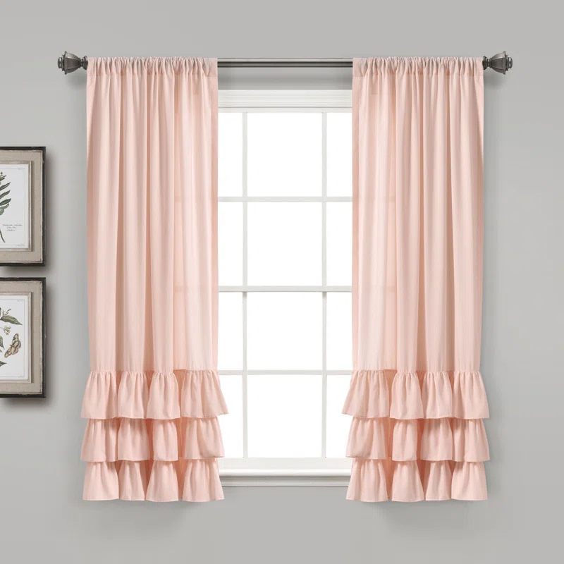Lush Decor Polyester Sheer Curtain Pair (Set of 2)