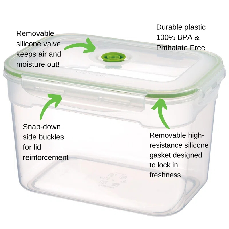 Lasting Freshness Food Storage - Set of 9 Containers and 9 Lids