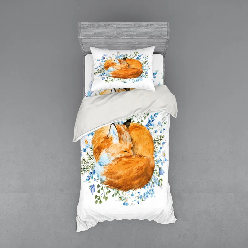 Ambesonne Fox Modern & Contemporary Duvet Cover Set