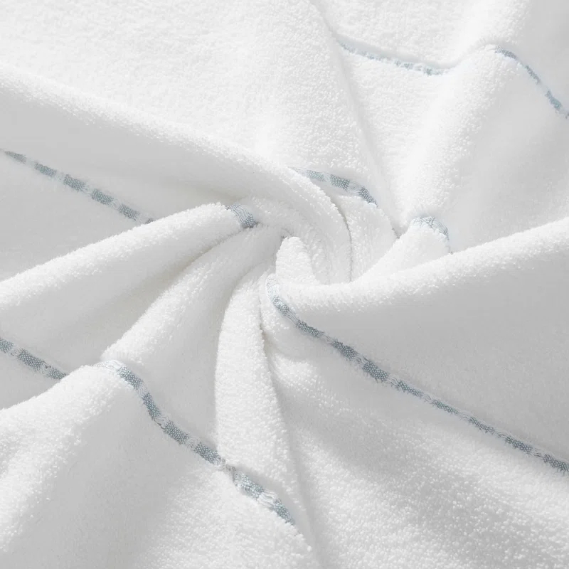 Tommy Bahama Ridley Solid Cotton Blue 3 Piece Towel Set